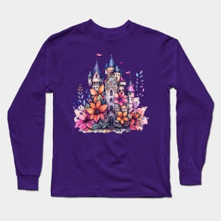 Vintage Magical Garden palace Botanical Princess Castle Long Sleeve T-Shirt